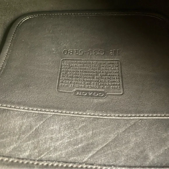 90’s Coach Black Leather Messenger Bag - Picture 8 of 8